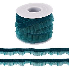 5 ярдов бархатной органзовой ленты, с пластиковыми катушками 1pc
