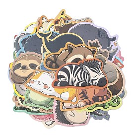 50Pcs PVC Self-Adhesive Picture Stickers, Animal