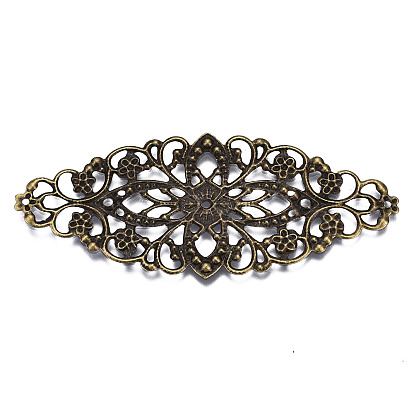 Железные звенья, гравированные металлические украшения, цветок