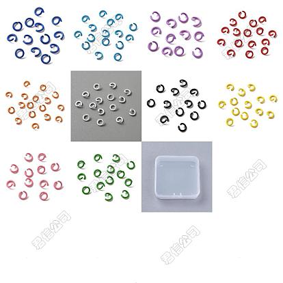 400Pcs 10 Colors Baking Paint Zinc Alloy Open Jump Rings, Round Ring
