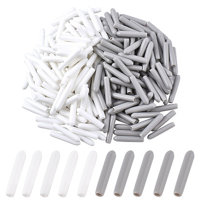 200Pcs 2 Colors Plastic End Caps, Column