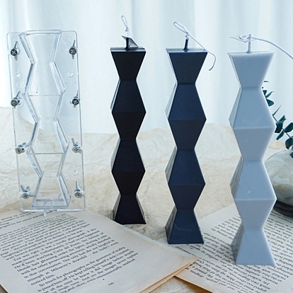 Moldes acrílicos, molde de vela, accesorios de vela de bricolaje, rombo