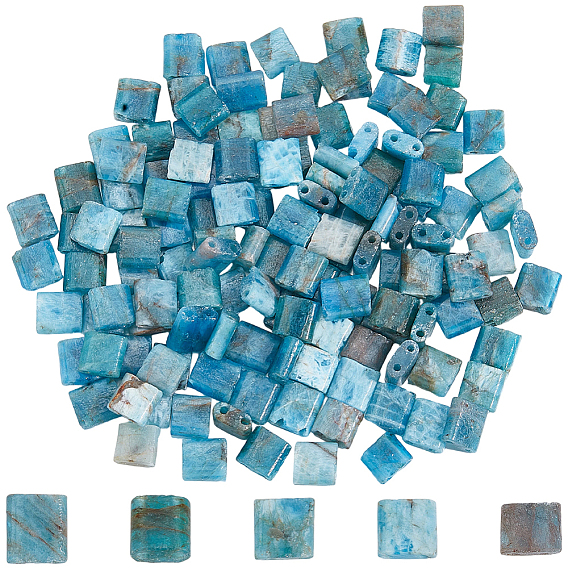 2 нити натуральные апатитовые бусины нити, 2-луночное, прямоугольные