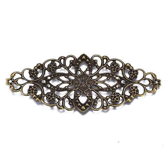 Железные звенья, гравированные металлические украшения, цветок