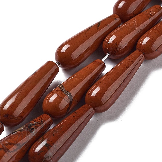 Натуральные красные яшмы бусы пряди, слеза