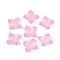 Heat Shrink Acrylic Bead Caps, 4-Petal Flower