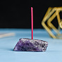 Natural crystal original stone incense powder purple white crystal crystal block incense burner for Buddha incense base crystal gravel