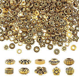 350 шт 10 стиль бусины-распорки сплава тибетского стиля, без свинца и без кадмия