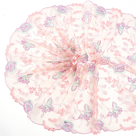 2 ярдов полиэстеровой кружевной вышивальной ткани, аксессуары для одежды diy, цветок