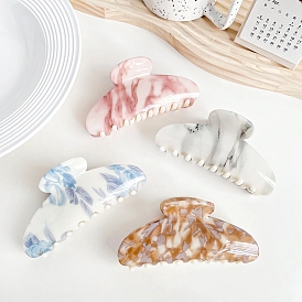 Ink Style Plastic Large Claw Hair Clips, for Women Girl Thick Hair