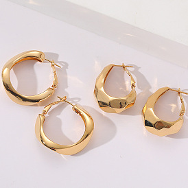 Geometric Cutout Earrings for Women, U-shaped Ear Cuffs with Cool Personality and Style