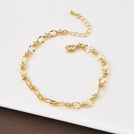 Браслеты из латунной цепочки для женщин, без никеля 