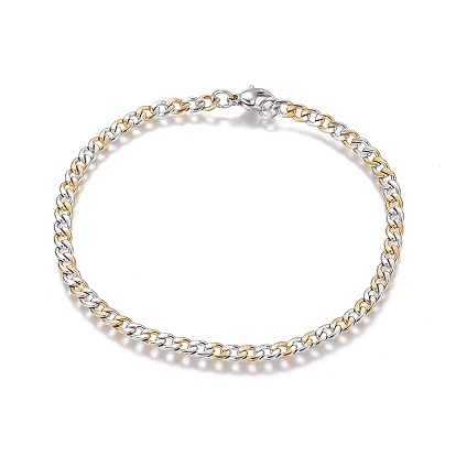 304 из нержавеющей стали Снаряженная цепи браслеты, с карабин-лобстерами 