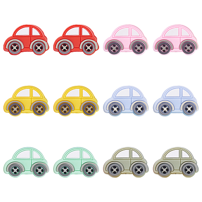 12шт 6 цвета силиконовые фокусные бусины, автомобиль