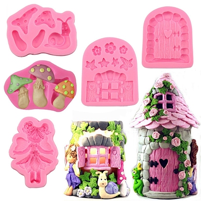 Mixed Shapes DIY Food Grade Silicone Decoration Mold, Resin Casting Molds, for UV Resin, Epoxy Resin Craft Making