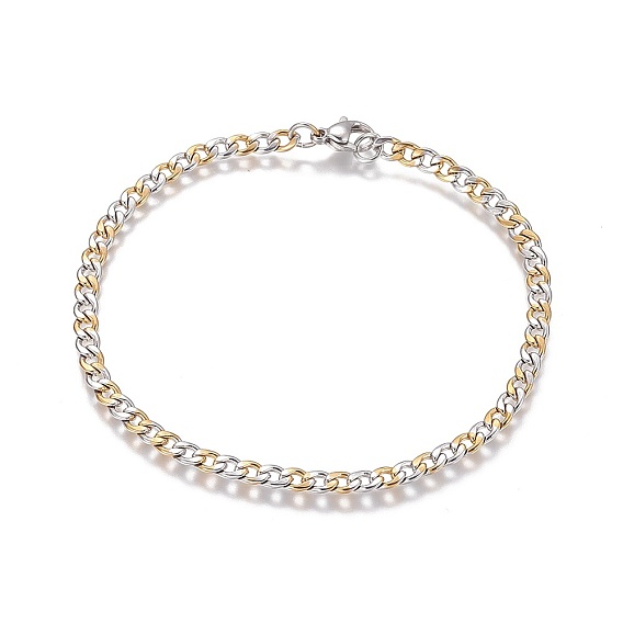 304 из нержавеющей стали Снаряженная цепи браслеты, с карабин-лобстерами 