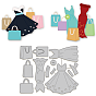 Платье сумка для покупок углеродистая сталь штампы трафареты, для diy scrapbooking, Фотоальбом, декоративная бумага для тиснения, цвет нержавеющей стали