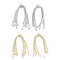 Bowknot Brass Tassel Stud Earrings for Women