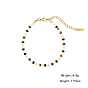 Natural Tiger Eye Beaded Bracelets, with Stainless Steel Clasps