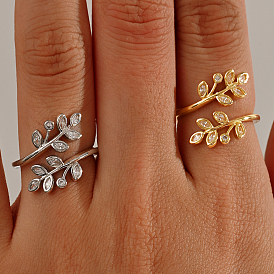 Манжеты из латуни с микро паве кубический цирконий для женщин, лист