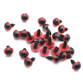 Plastikschrauben Puppenaugen basteln, mit Sicherheitsrückenpolster, gefüllte Bärenpuppenaugen, Halbrund