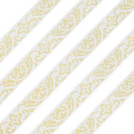 Polycotton-Bänder mit Stickerei im ethnischen Stil, Jacquardband, Tiroler Band, mit Blumenmuster, Bekleidungszubehör