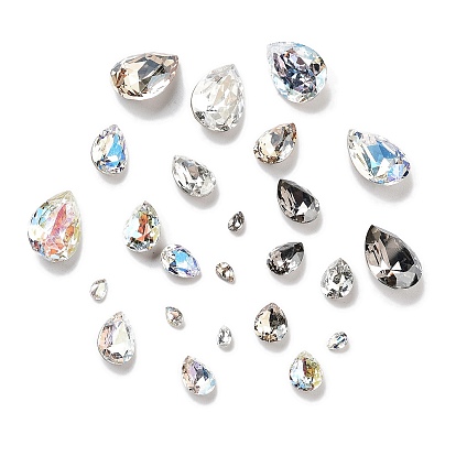 K 9 кабошоны из стеклянного страза, задние и задние, слеза