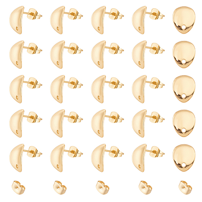 40 шт 304 детали серьги-гвоздики из нержавеющей стали, с 40 шт 304 ушными гайками из нержавеющей стали, слеза