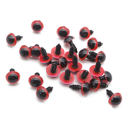 Plastikschrauben Puppenaugen basteln, mit Sicherheitsrückenpolster, gefüllte Bärenpuppenaugen, Halbrund