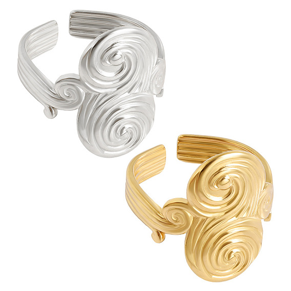 Волнистая текстура 304 открытые кольца из нержавеющей стали