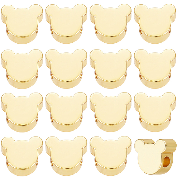 50 латунные бусины шт., долговечный, медведь