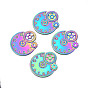 Rainbow Color Alloy Pendants, Cadmium Free & Lead Free, Clock