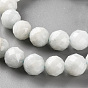 Natural Aquamarine Beads Strands, Round, Faceted