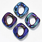 Electroplate Acrylic Linking Rings, Quick Link Connectors, for Twisted Chains Making, Twist