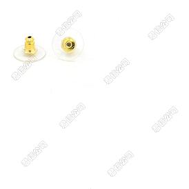 100pcs fermoirs de boucles d'oreilles en laiton avec coussinet, pour stabiliser les boucles d'oreilles lourdes, avec des patins en plastique, écrous d'oreille