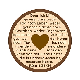 Pendentifs en acier inoxydable, plat rond avec coeur et mot
