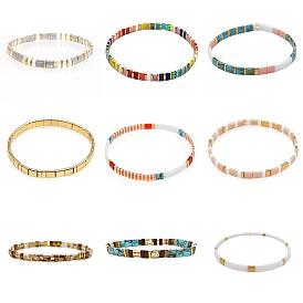 Браслеты из стеклянных бусин в винтажном стиле для женщин