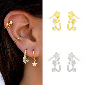 Minimalist Star Earrings with Cool and Chic Vibe