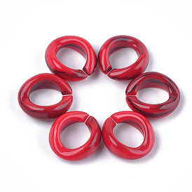 Acrylic Linking Rings, Quick Link Connectors, For Jewelry Chains Making, Imitation Gemstone Style, Ring