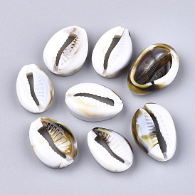 Perles acryliques, style de pierres fines imitation, pas de trous / non percés, forme de cauris