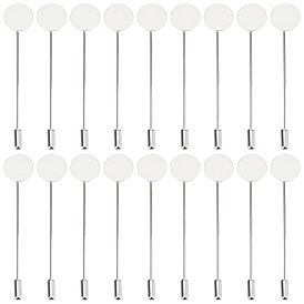 60шт. 201 фурнитура для броши из нержавеющей стали, броши настройки базовых