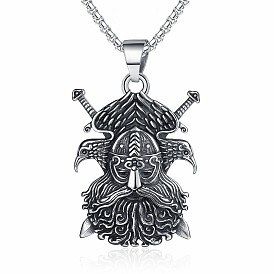 304 Мужские подвески в виде двух воронов из нержавеющей стали в стиле викингов и пиратов