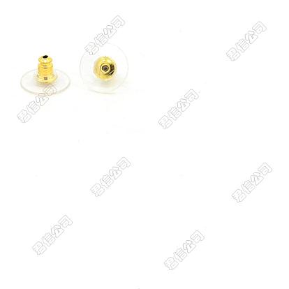 100pcs fermoirs de boucles d'oreilles en laiton avec coussinet, pour stabiliser les boucles d'oreilles lourdes, avec des patins en plastique, écrous d'oreille