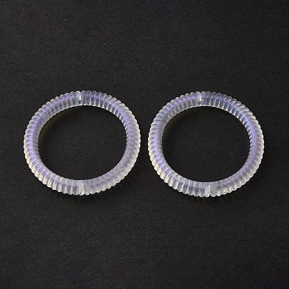 Transparent Acrylic Bead Frames, Glitter Powder, Ring