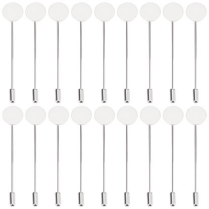 60шт. 201 фурнитура для броши из нержавеющей стали, броши настройки базовых