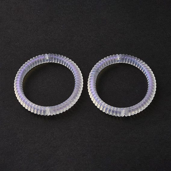 Transparent Acrylic Bead Frames, Glitter Powder, Ring