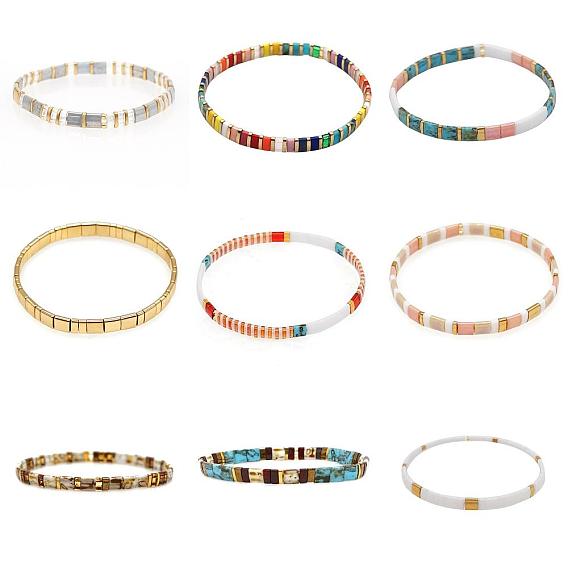 Браслеты из стеклянных бусин в винтажном стиле для женщин