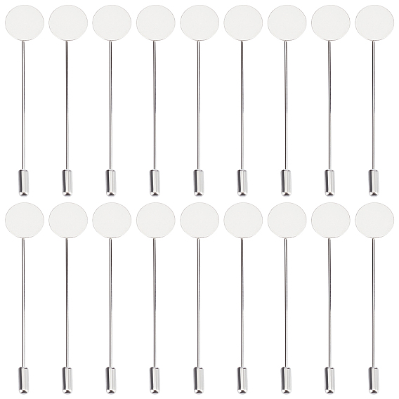 60шт. 201 фурнитура для броши из нержавеющей стали, броши настройки базовых