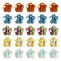 20Pcs Transparent Glass Beads, Flower, Faceted