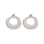 Ring 304 Stainless Steel Stud Earrings for Women